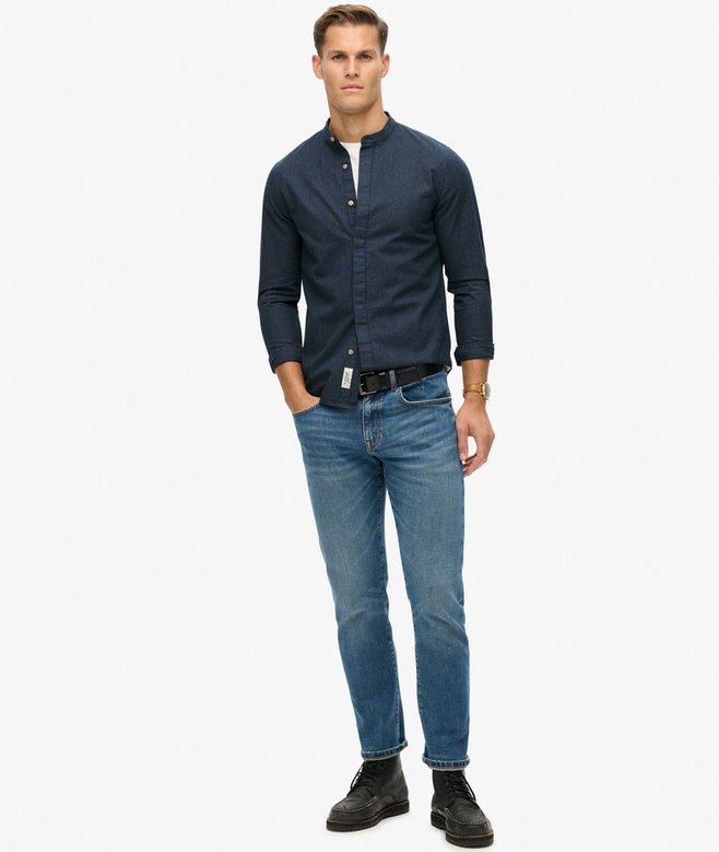 The Merchant Store - Indigo Henley Shirt