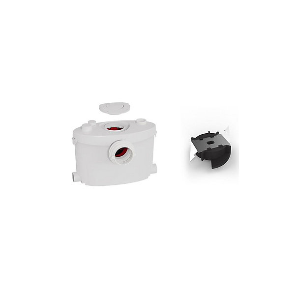 Broyeur wc adaptable silencieux 550 watts, Broyeur sanitaire BSF-550-UP salle de bain WC, Trappe de maintenance rapide, marque BSF