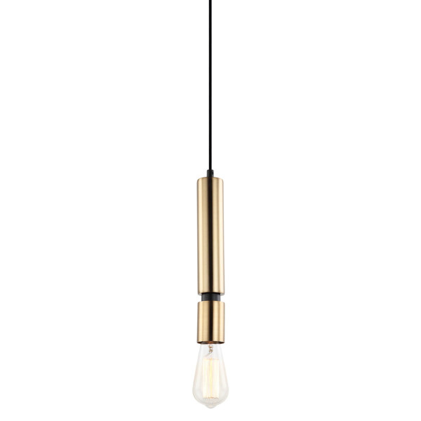 Lampa wisząca mosiądz-czarna Torla 1xE27x40W wym: 105,5x10x10 cm Italux