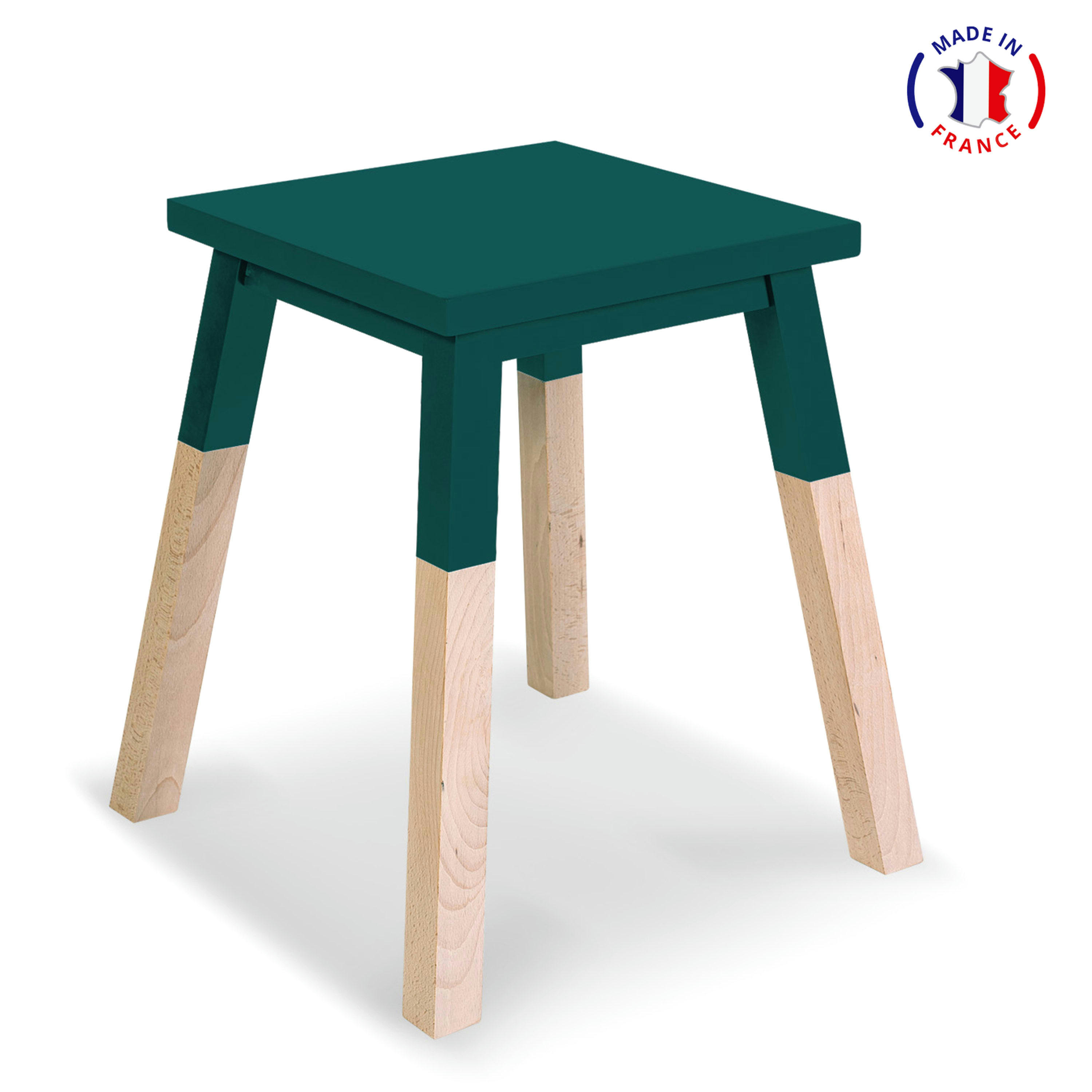 EGEE - 2 tabourets laqués en frêne, assise 35 cm