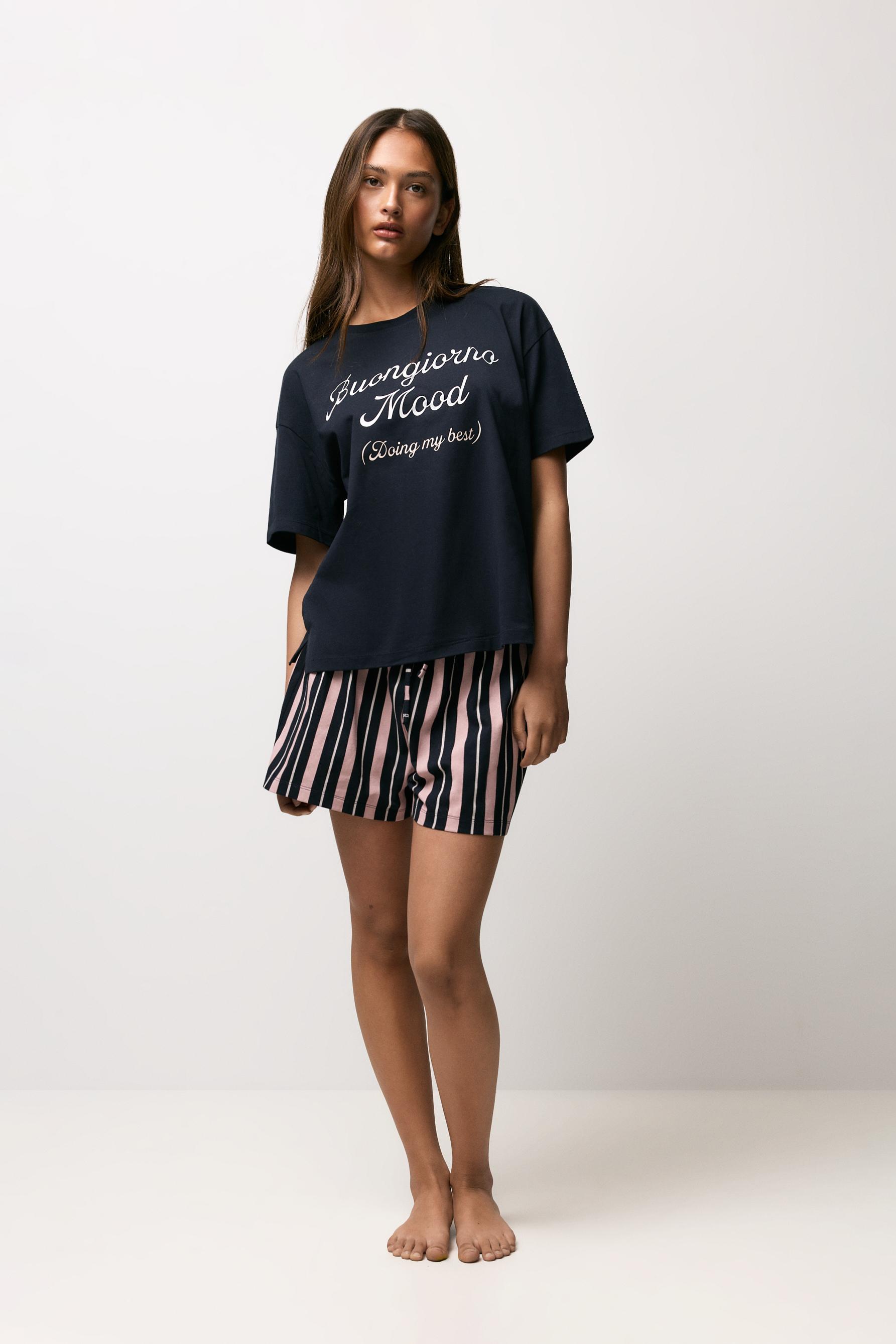 Pijama corto estampado