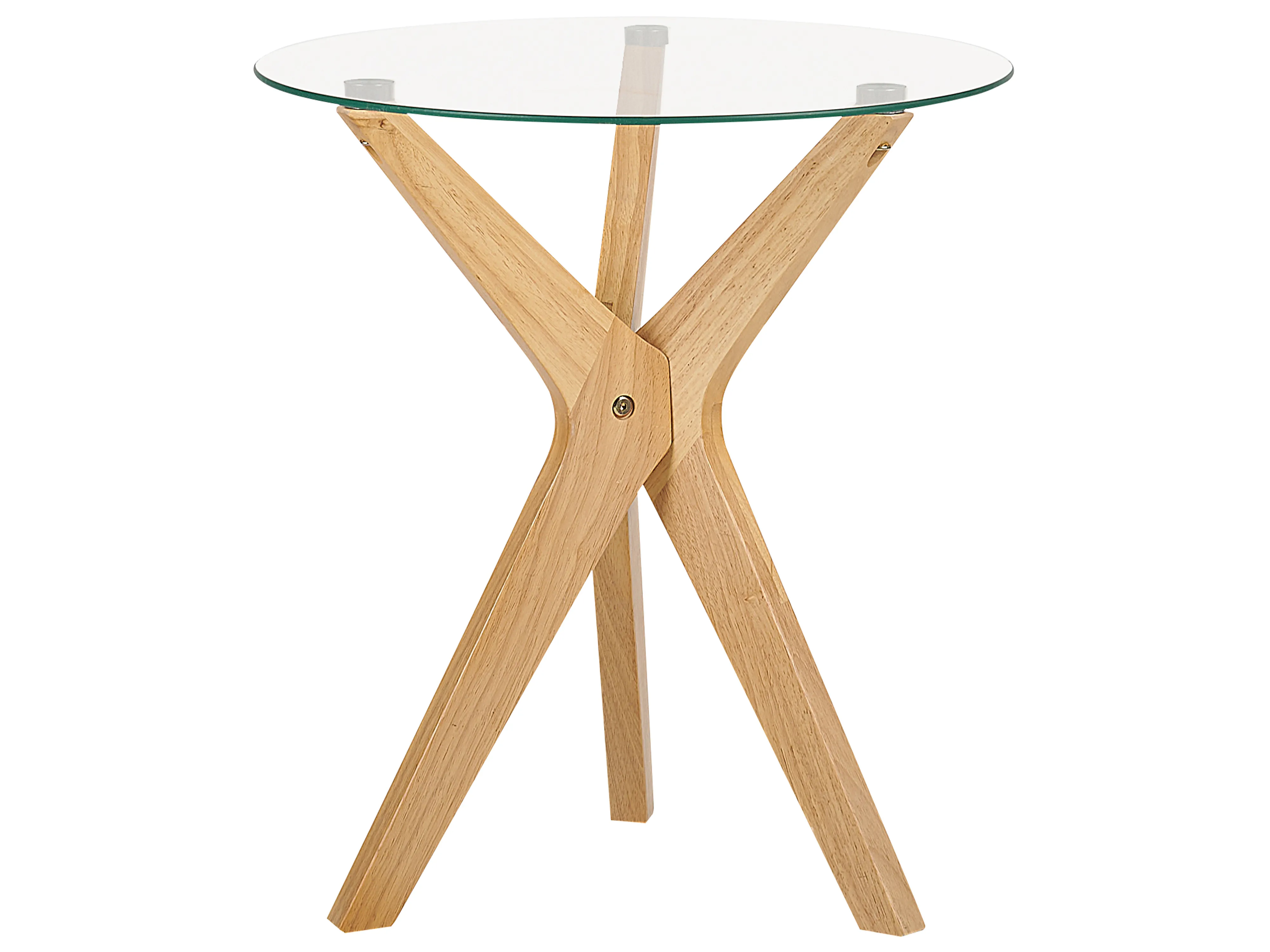 Coffee Table VALLEY Tempered Glass Light Brown