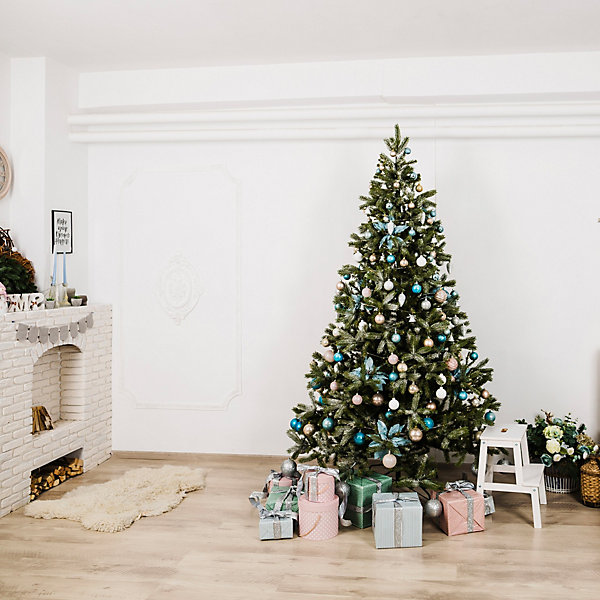 Arbre de Noël artificiel vert réaliste 240 cm Super épais 1300 branches
