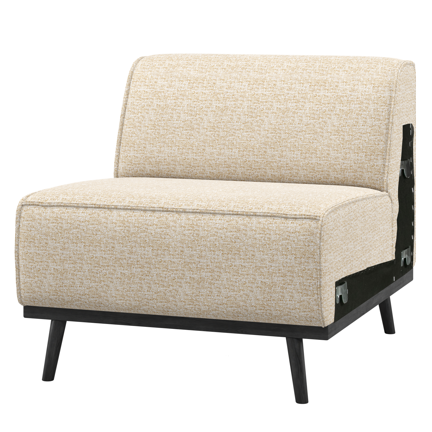 WOOOD 1-zits element bank Statement - Polyester - Beige Melange - 77x79x93