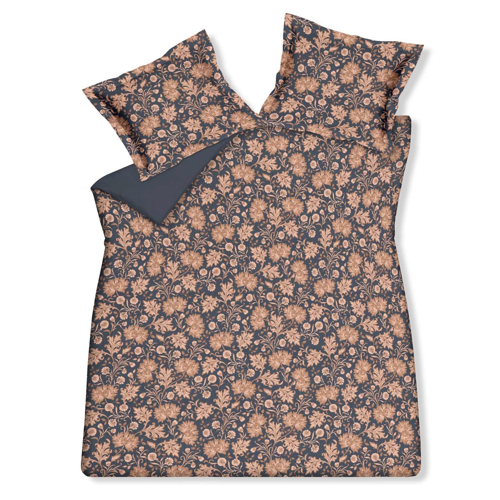 Dekbedovertrek Inspiring Blue Ink   240 x 200 220 cm   Bruin   Blauw