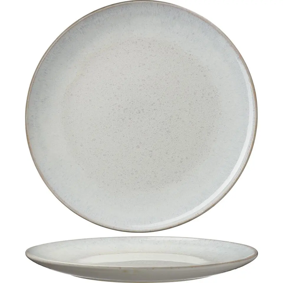 tectake Serviesset Mare van aardewerk, voor 6 personen, Grijs