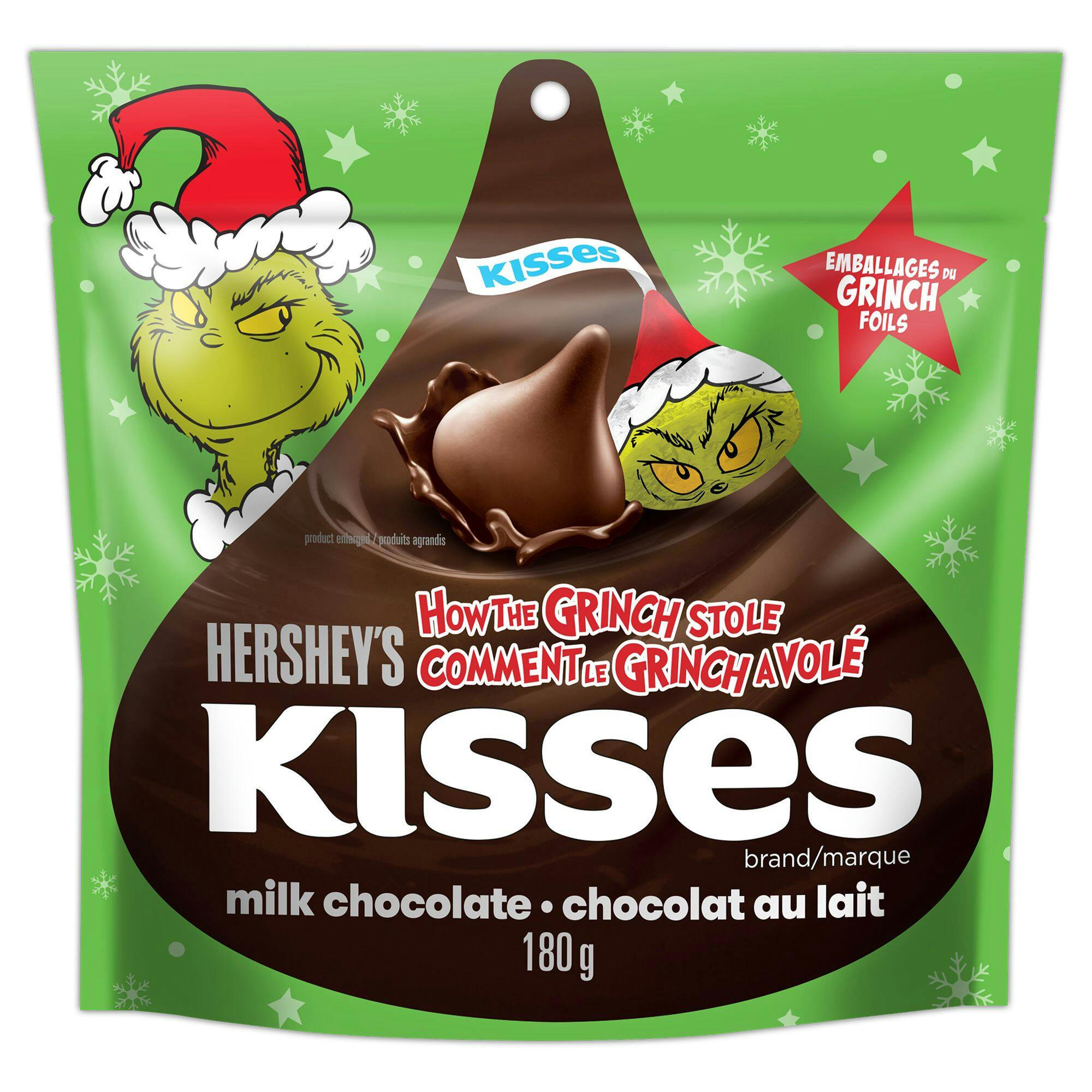 Hershey's Milk Chocolate Grinch Kisses, 180-g