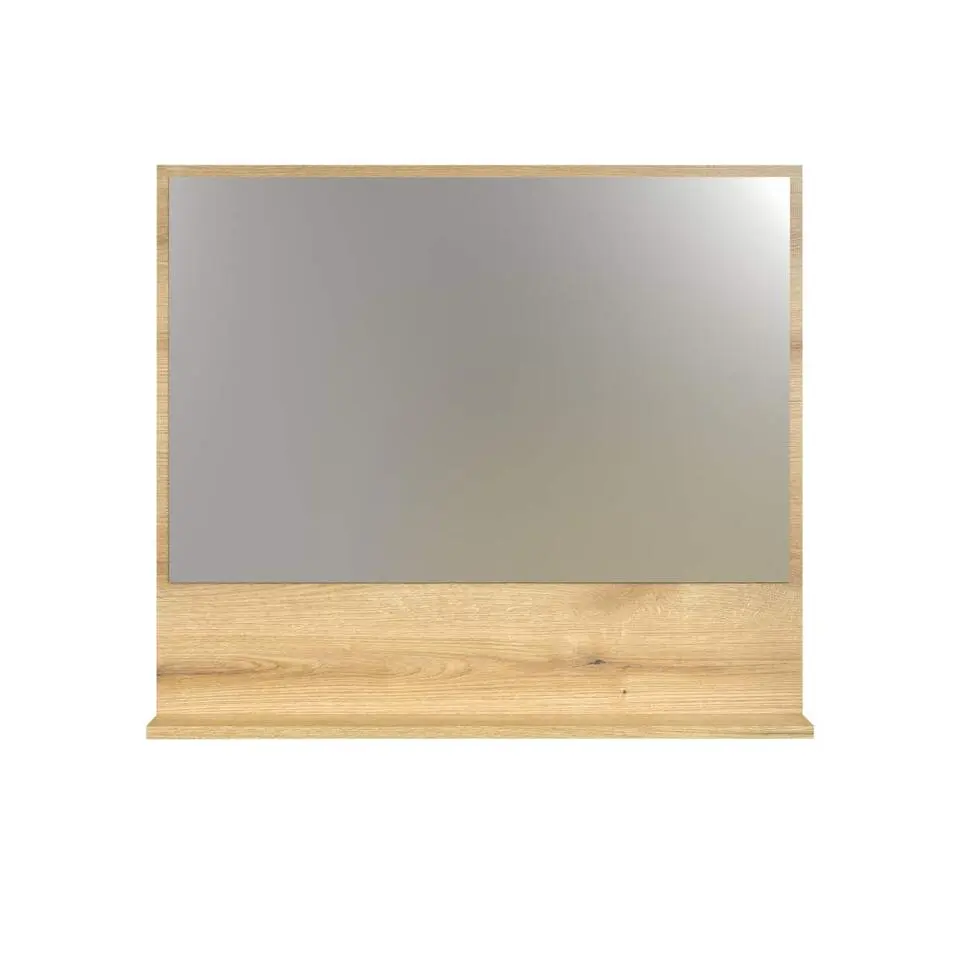 Hioshop PureBliss spiegel bad 80cm met plank eik decor