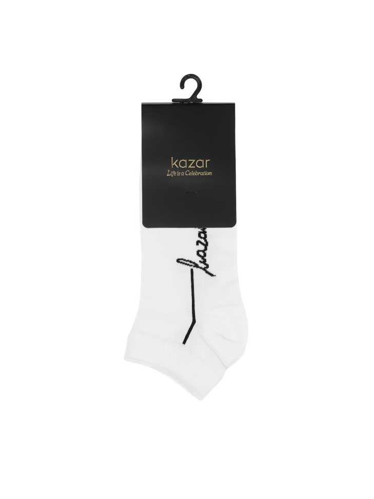 White short socks with logo
