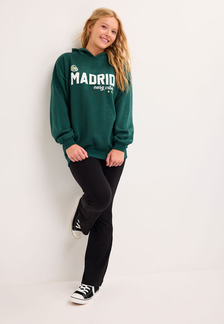 Older Girls Green Madrid Hoodie