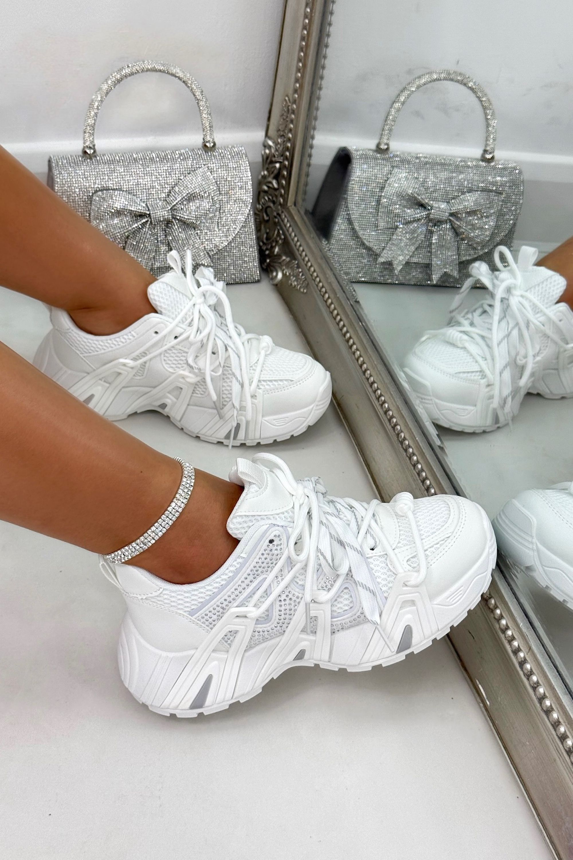 Love Lemonade Sparkly Dimension Chunky Trainers