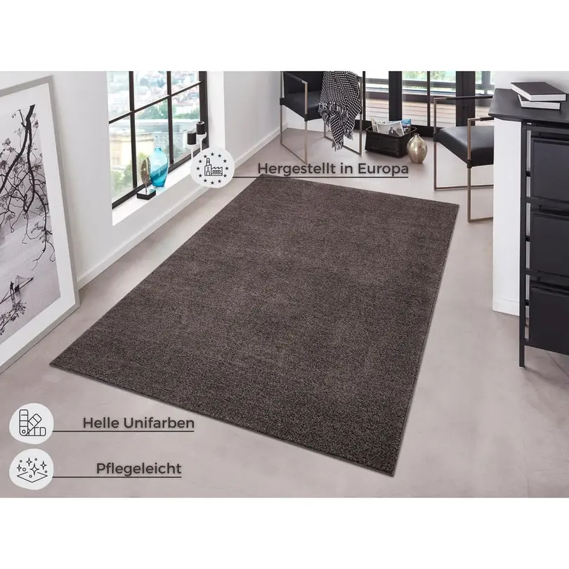Kurzflorteppich Pure