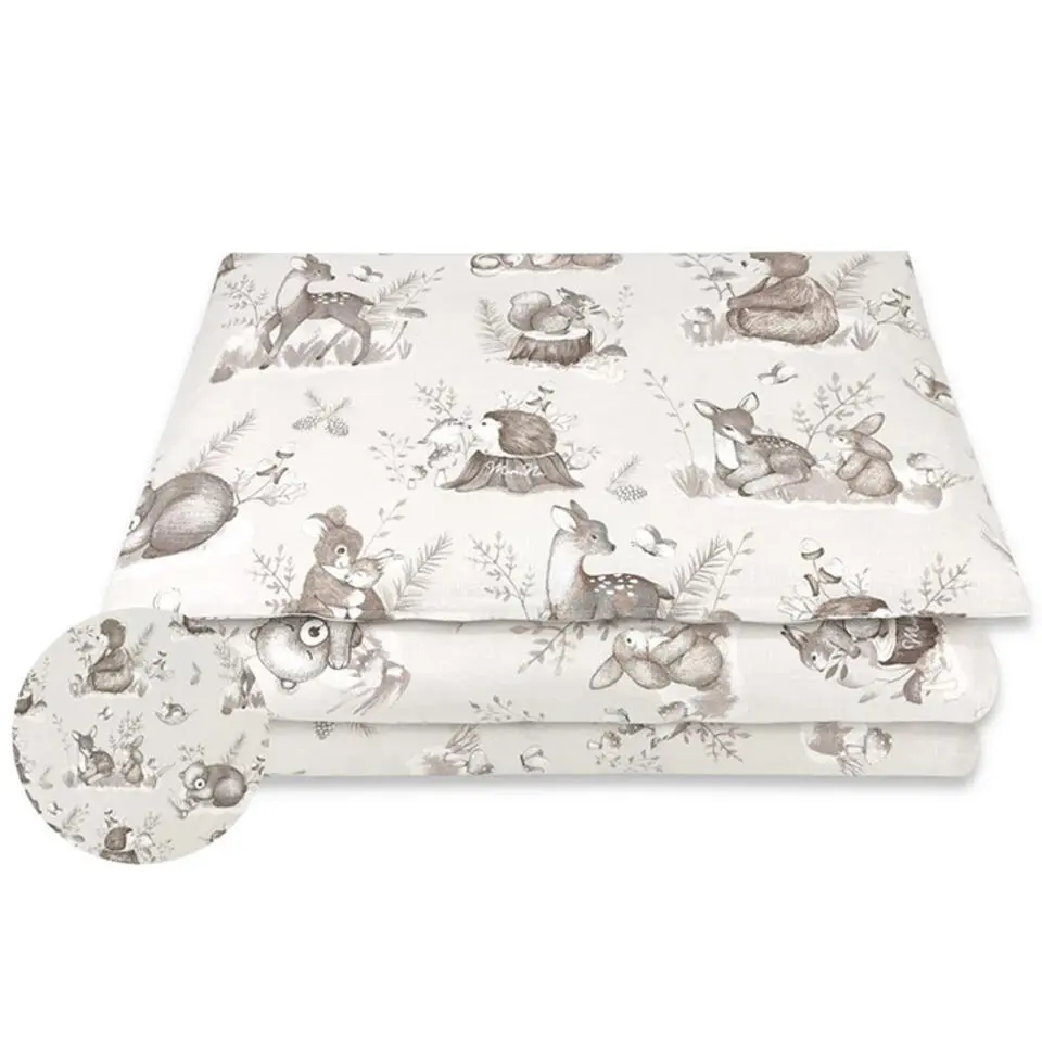 Zavelo Ledikant Dekbedovertrek Forrest Beige 100 x 135 cm