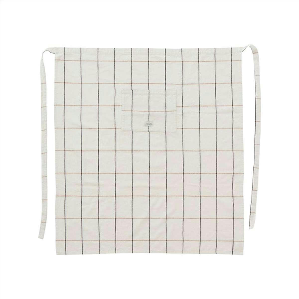 GOBI - Tablier blanc en coton organique H92x84cm