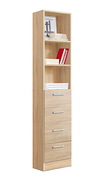 Etagère coloris Chêne Cambrian - longueur 42 x profondeur 35 x hauteur 186 cm