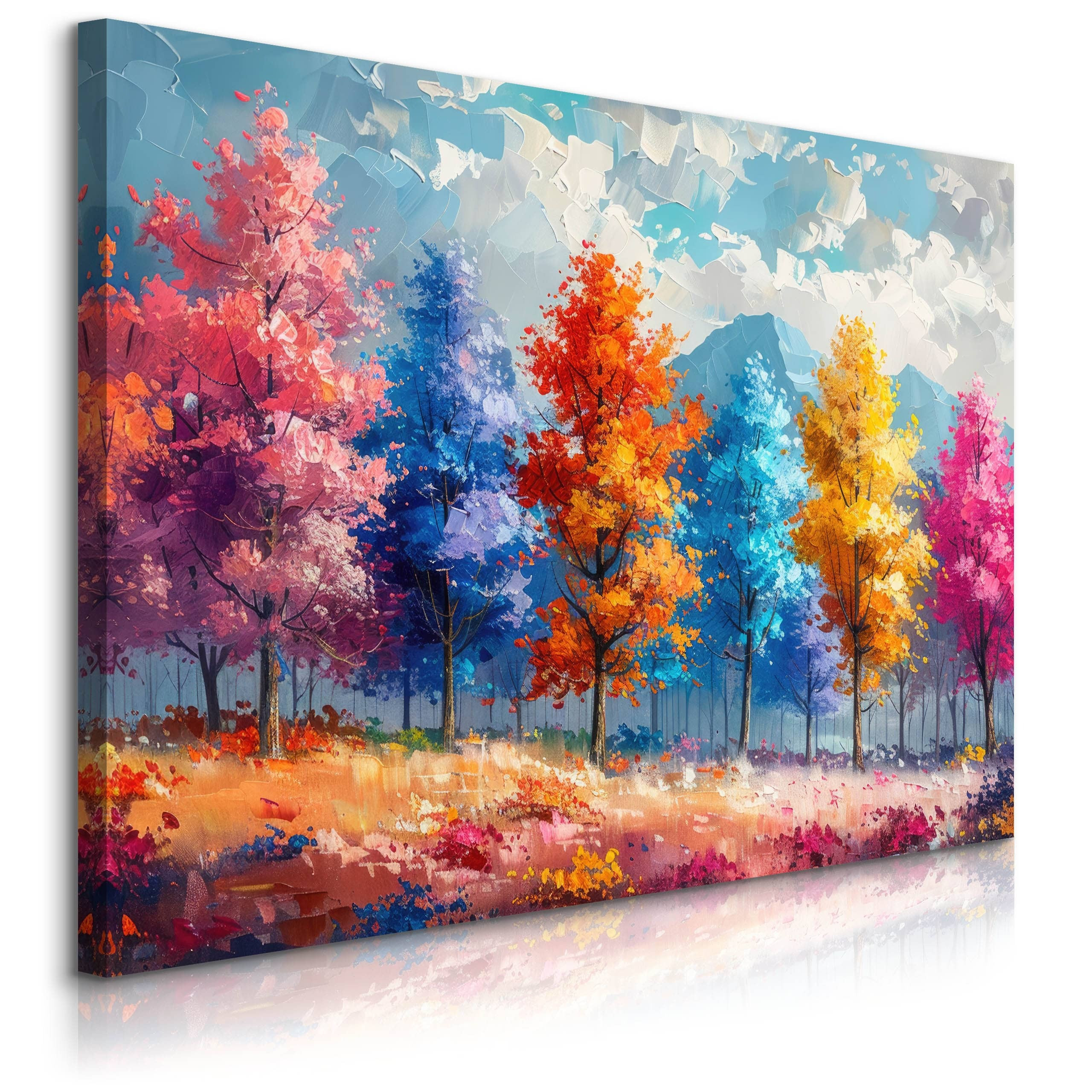 Obraz Abstrakcyjny Kolorowy Las 30x20cm
