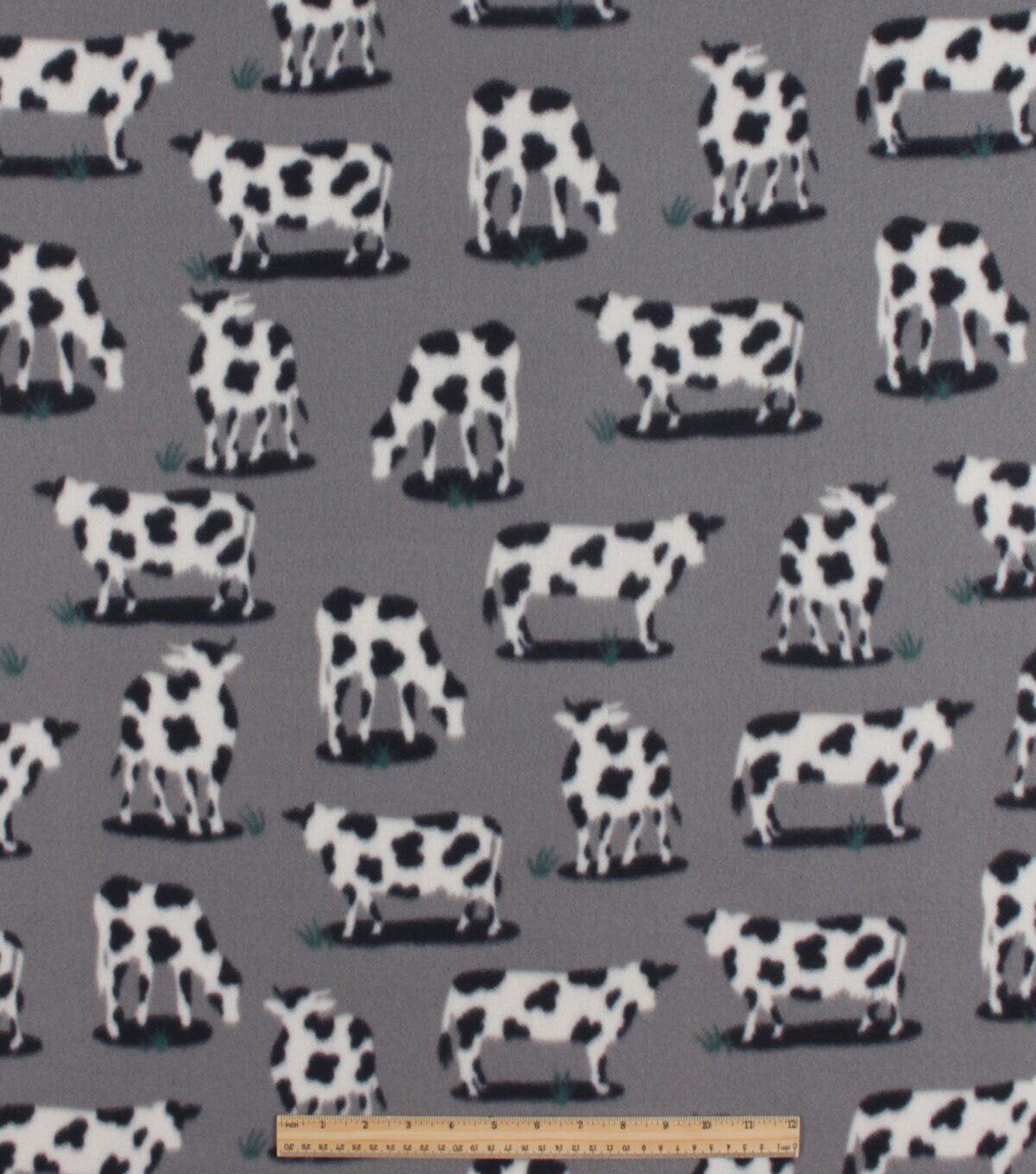Multi Standing Cow Blizzard Fleece Fabric