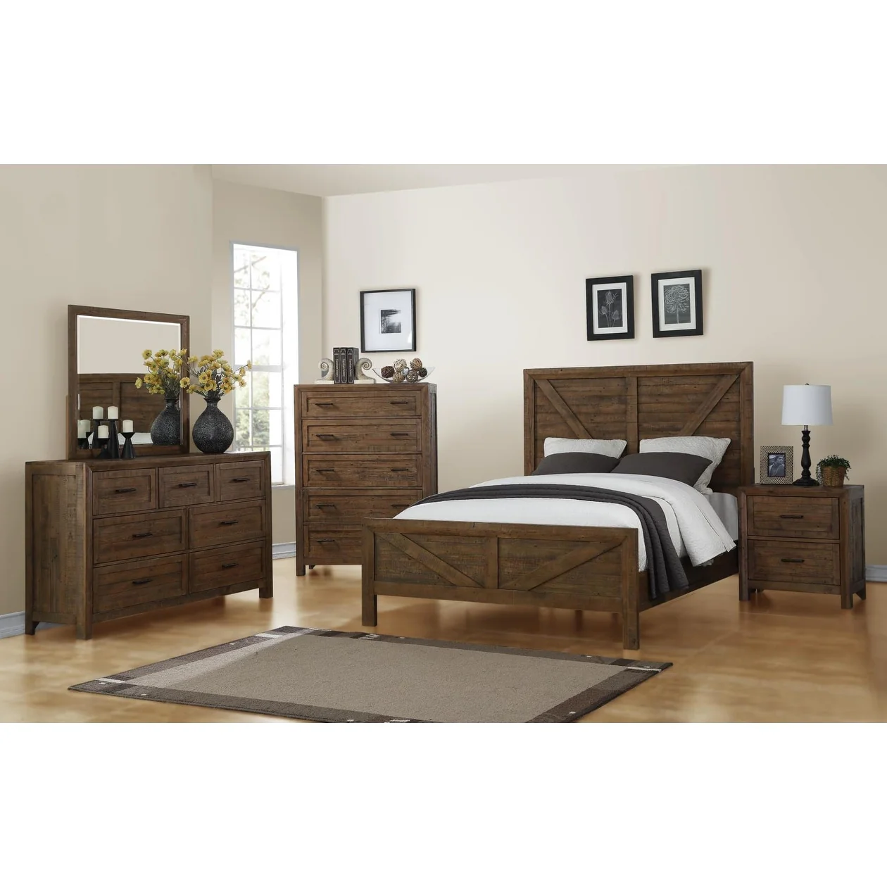 Carbon Loft Catlett Caramel Brown 5-drawer Dresser with Solid Wood