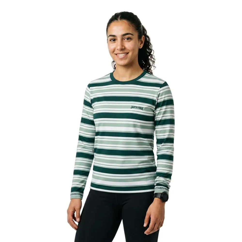 Santa Cruz Set stripe emb long sleeve T-shirt