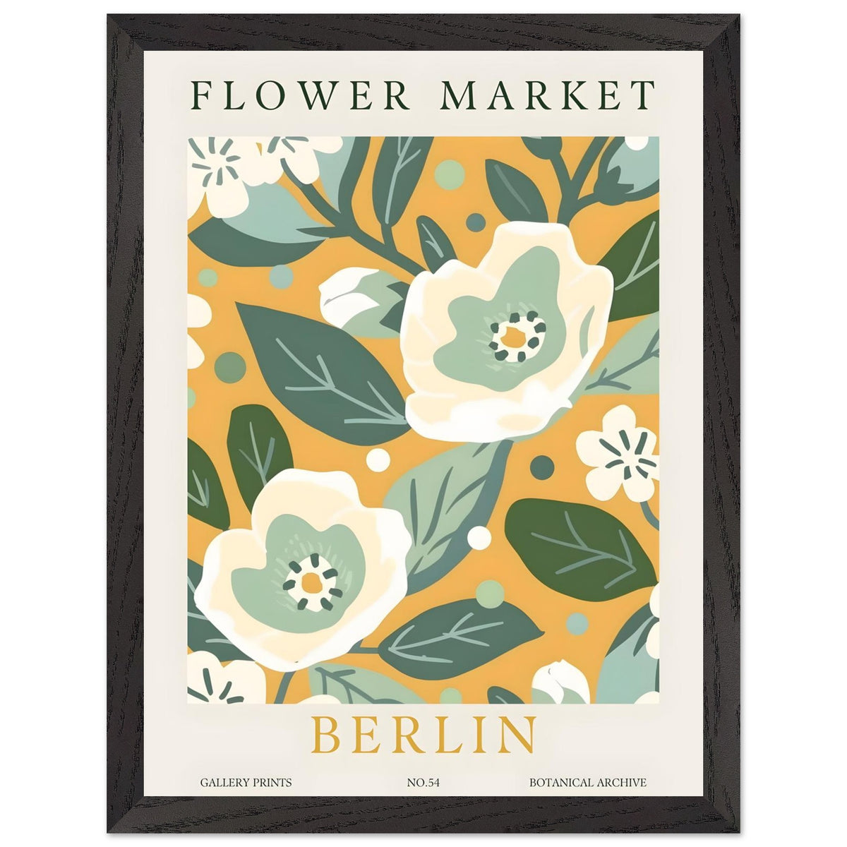 Artfulprints Poster met Lijst Flower market - Berlin I  - 30x40 cm - Meerkleurig