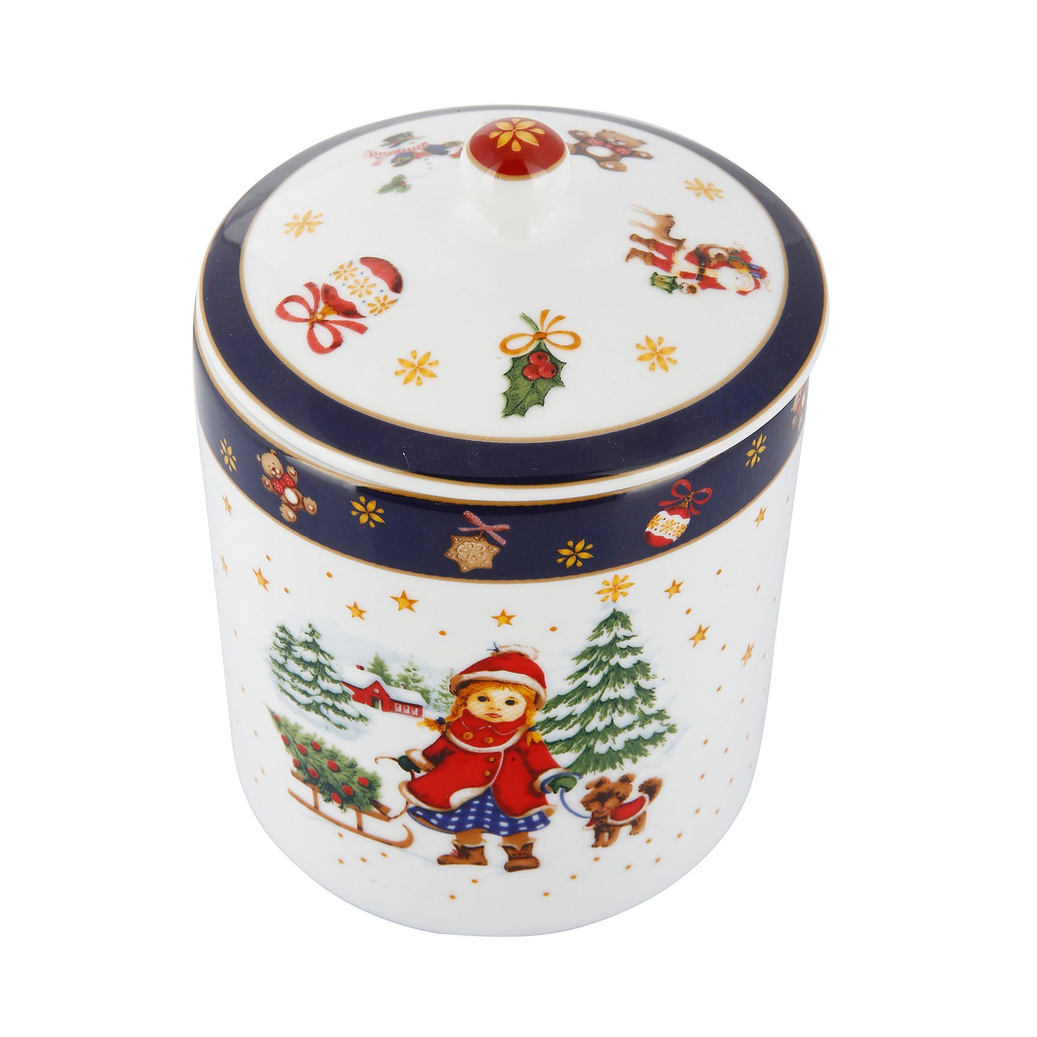 Barattolo Natale 14x11 cm Blu