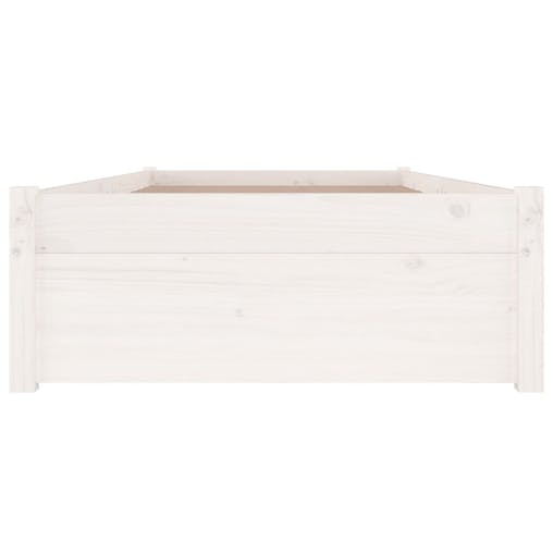 NNEVL Bed Frame with Drawers White 90x190 cm 3FT Single