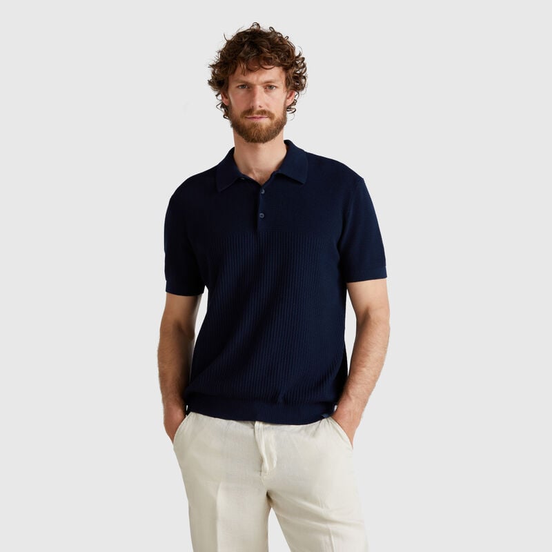 Short sleeve knit polo