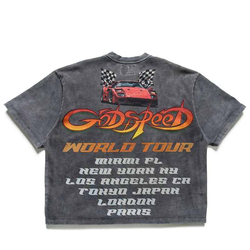Godspeed New York South Beach Drive Miami Superrun Tee - Grey Wash