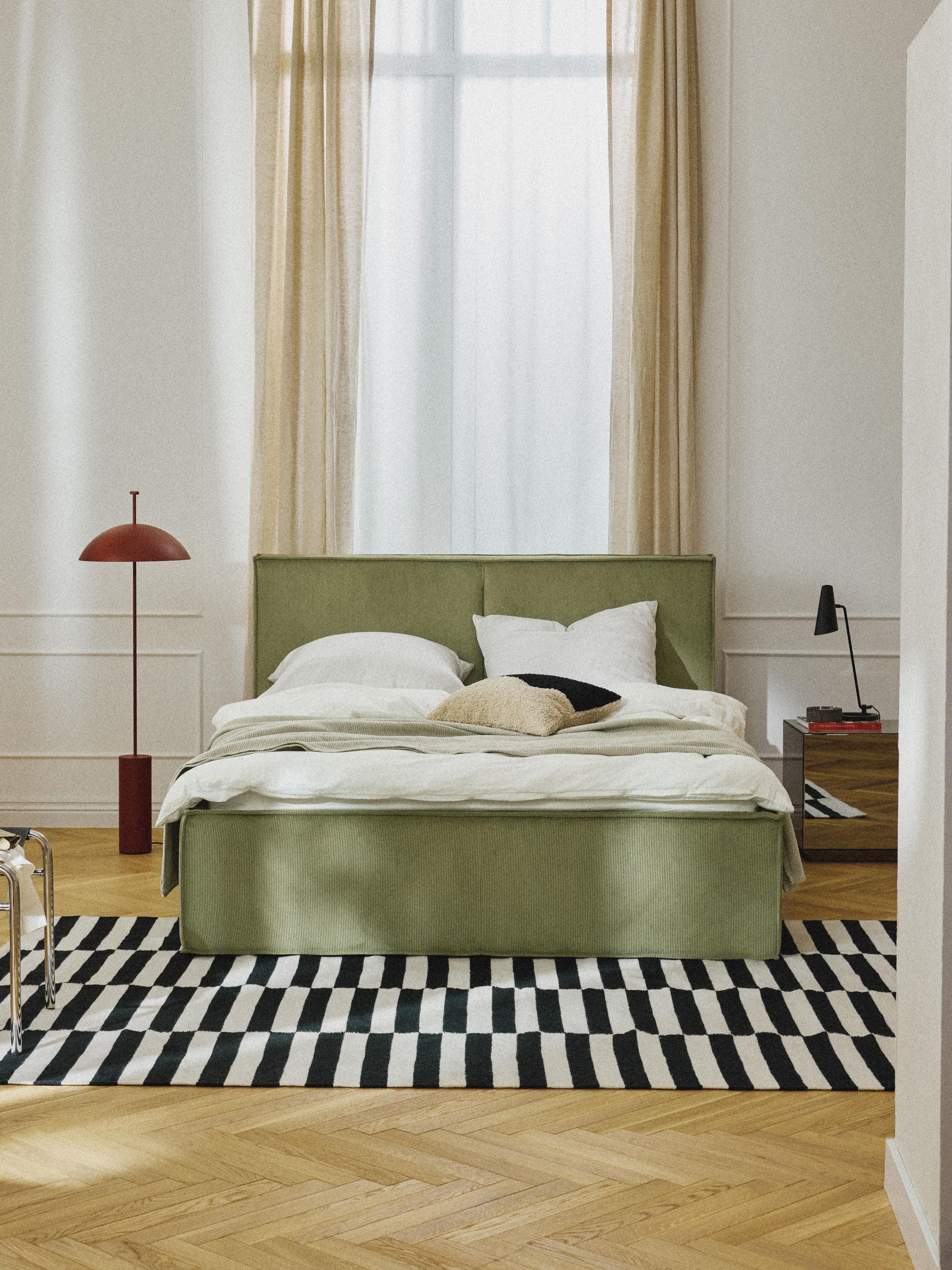 Cord-Polsterbett Dream mit Stauraum