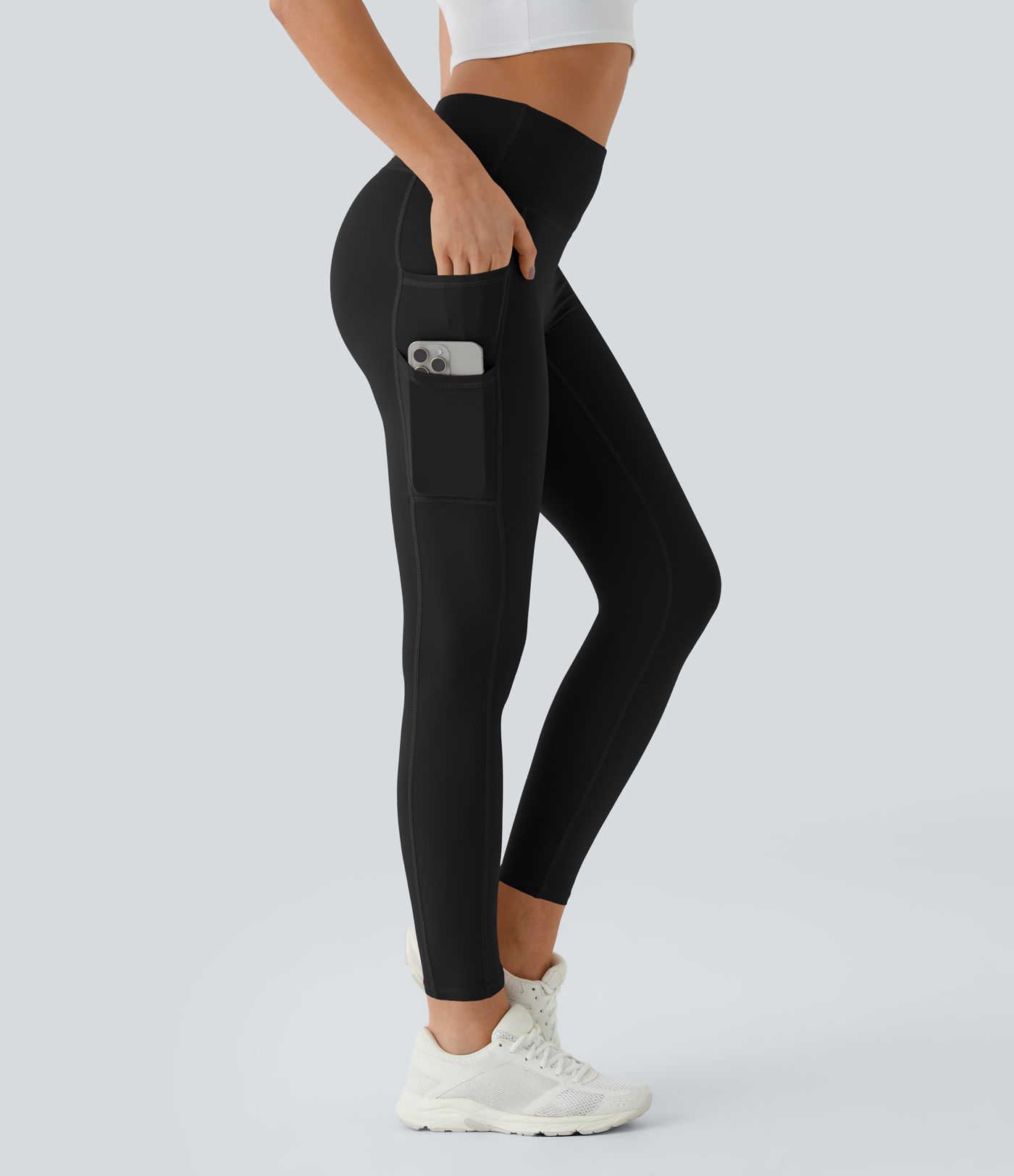 Softlyzero™ Legging Uni Taille Haute Doubles Poches - UPF50