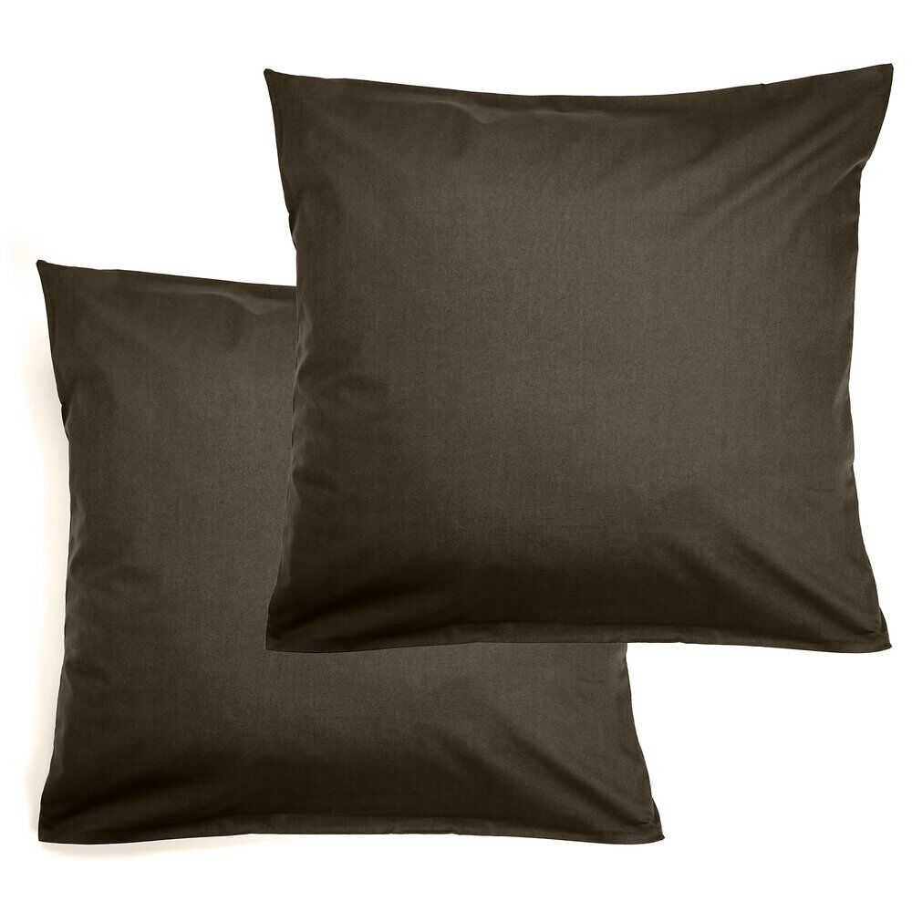 Taie d'oreiller 50x70cm coton uni x2 (6 modèles)