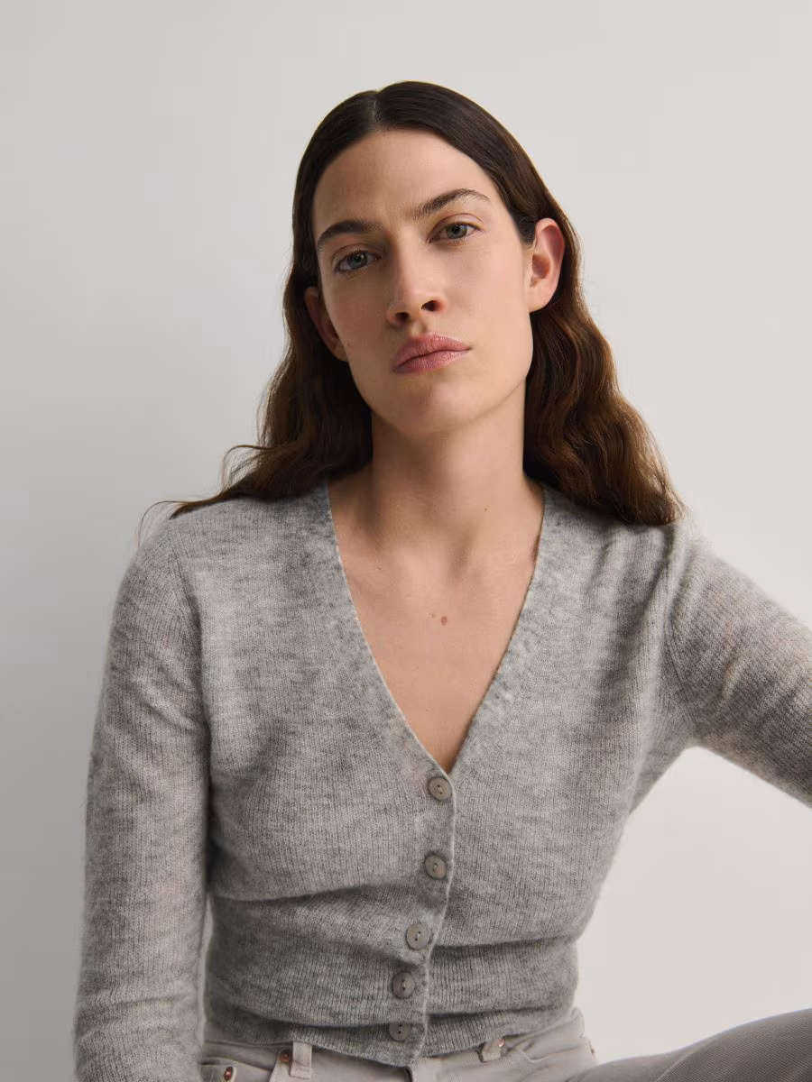 Button Down Cropped Jumper