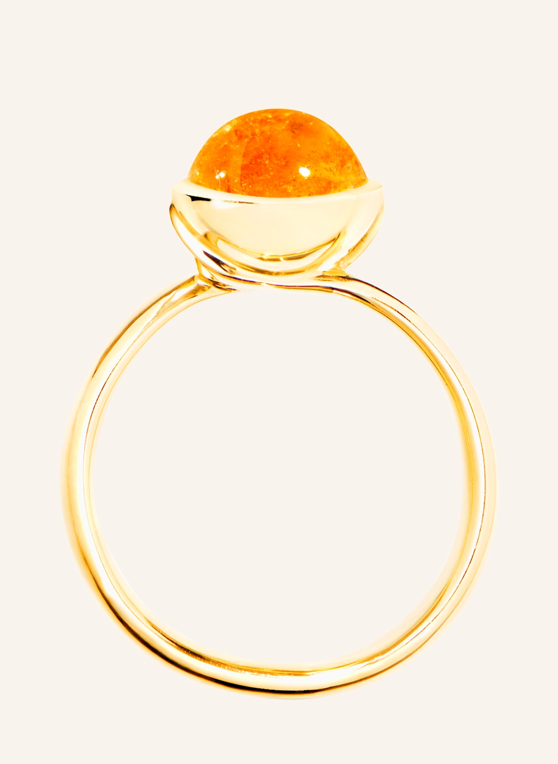 TAMARA COMOLLI Ring RING BOUTON SMALL MANDARIN GARNET aus 18K Gelbgold mit Mandarin Granat