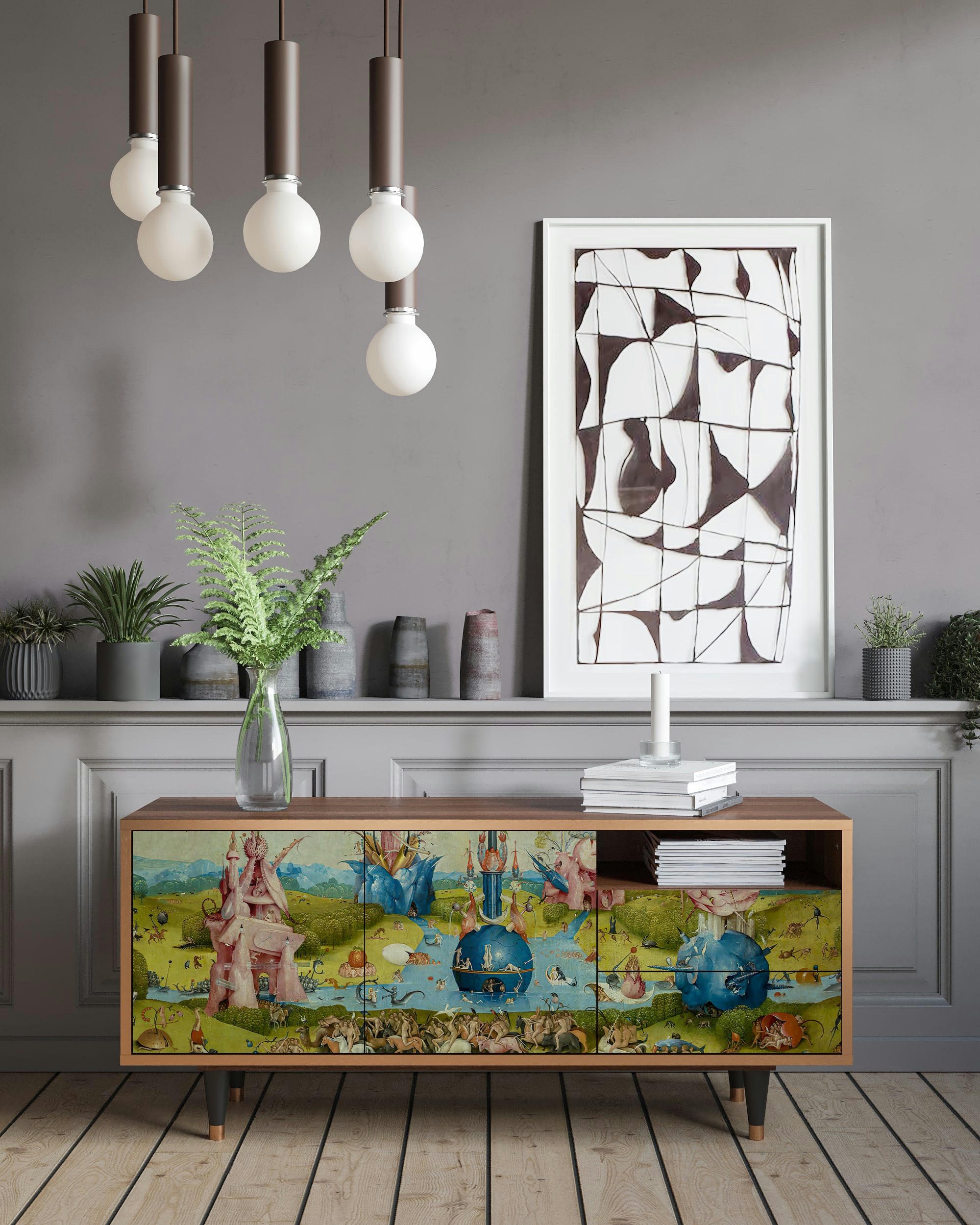 THE GARDEN BY HIERONYMUS BOSCH - Meuble TV  multicolore 2 tiroirs et 2 portes L 125 cm