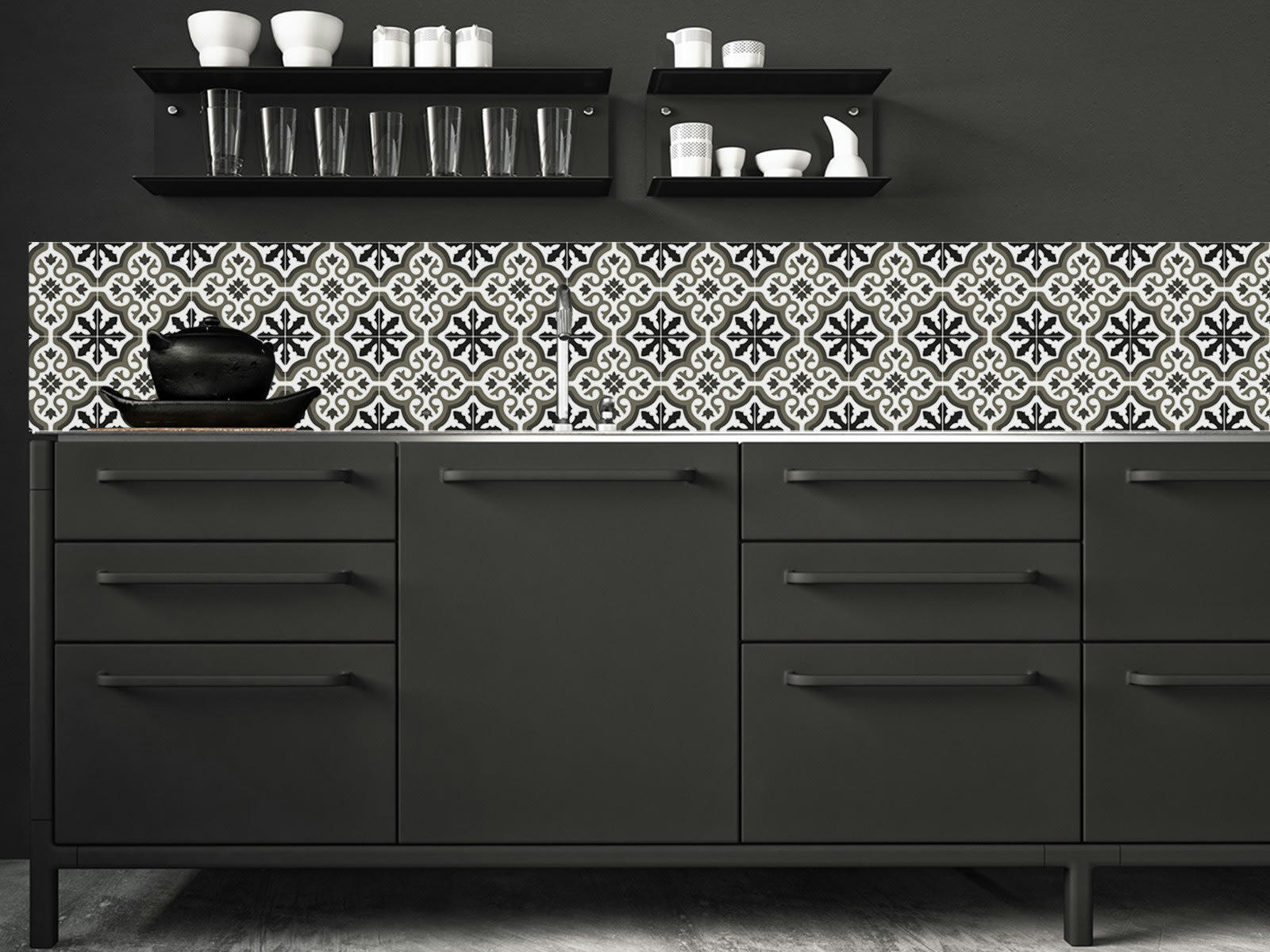 - Crédence adhésive trianon noir 40cmx2m