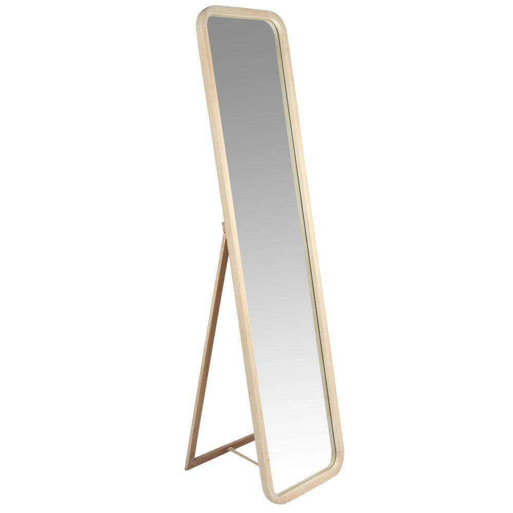 - Grand miroir rectangulaire sur pied en bois de paulownia 41x160