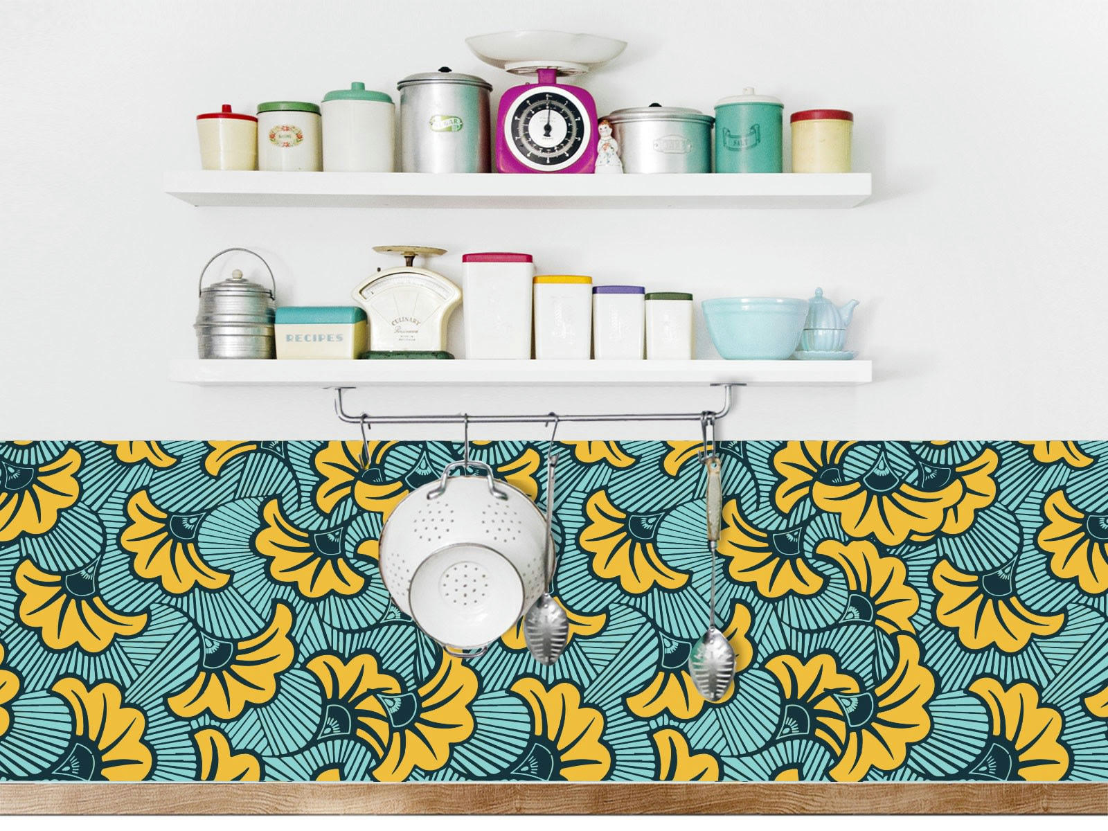 WAX - Crédence adhésive curry 400x40cm