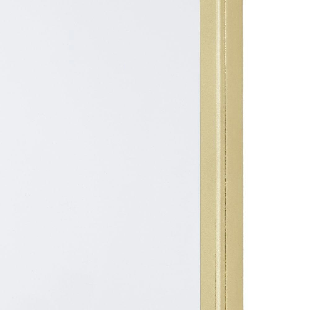 RIVERSIDE - Grand miroir rectangulaire en métal doré 81x171