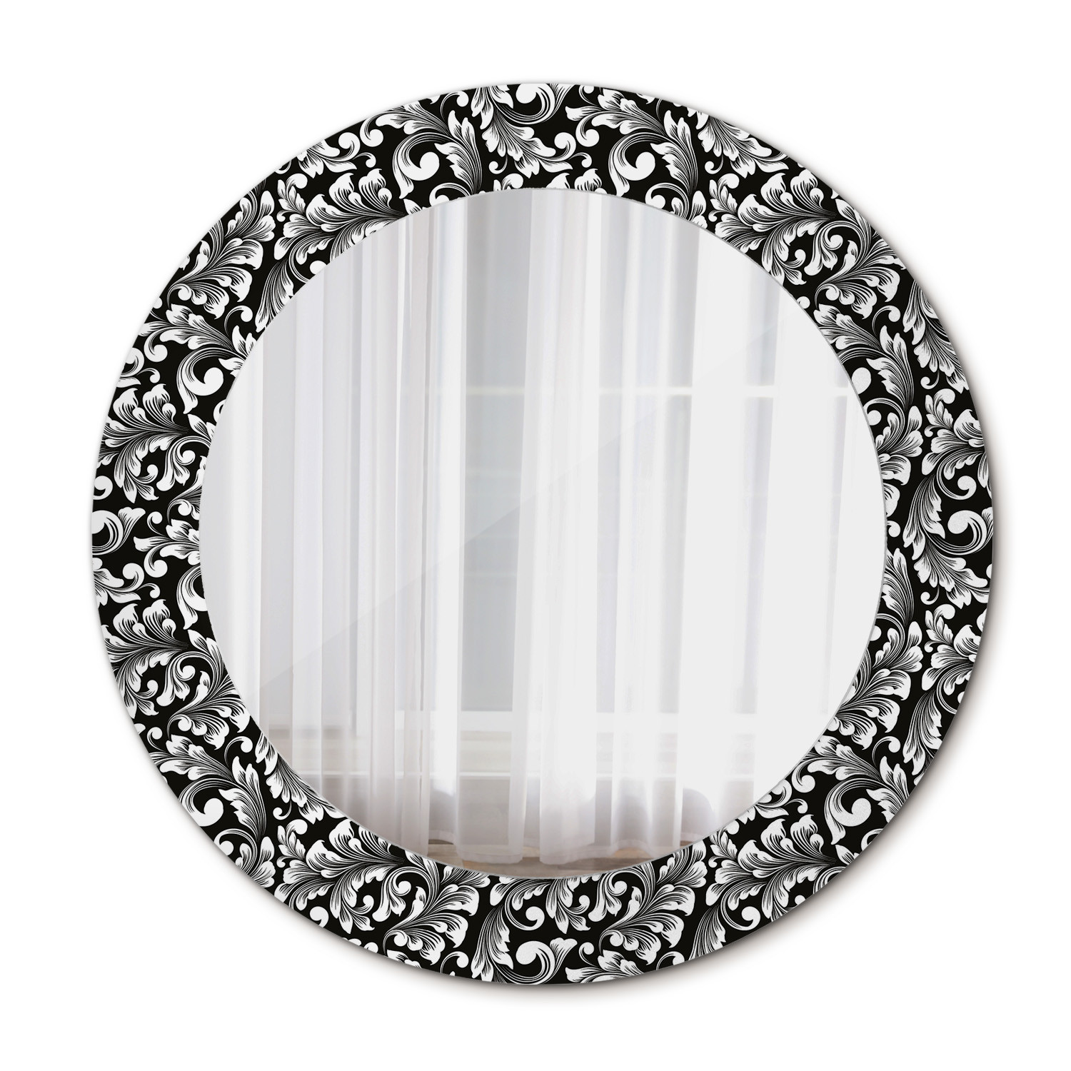 Lustro dekoracyjne Ścienne fi60 okrągłe - Ornament