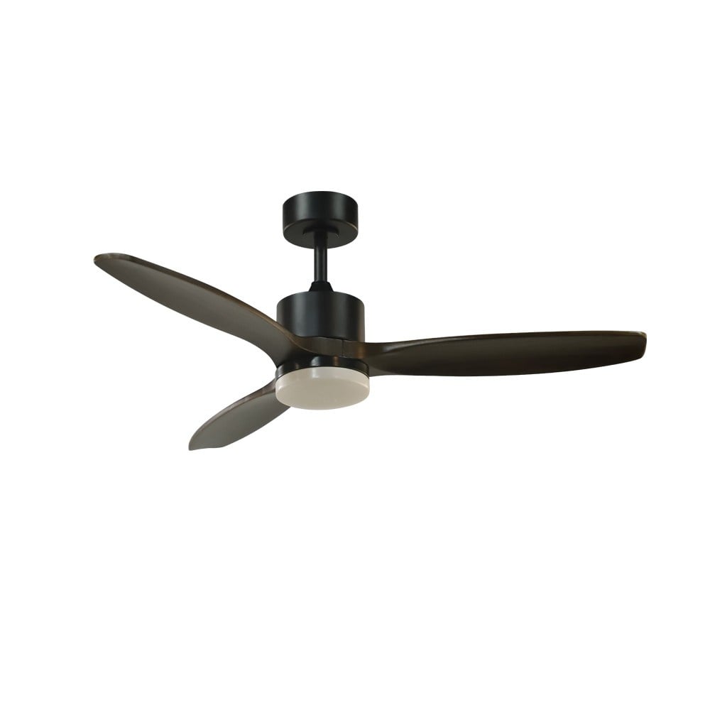 CristalRecord plafondventilator Terre - 1 lichts - 106.6 x 44.9  cm - zwart bruin