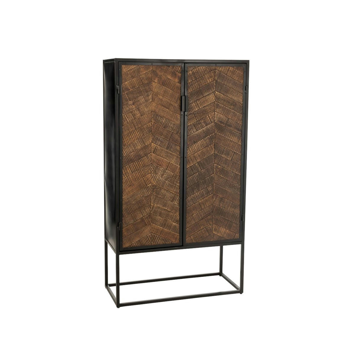 TOMALA - Buffet haut en bois et métal