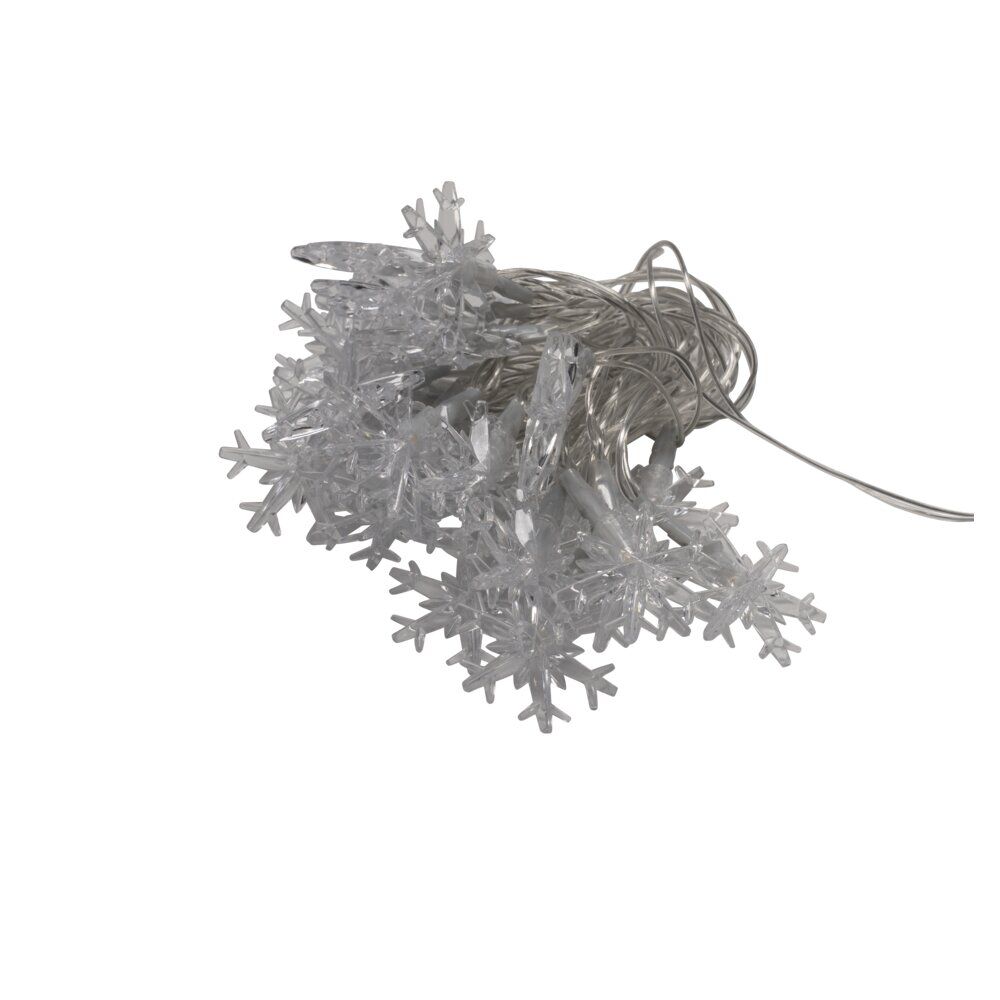 Guirlande lumineuse flocon de neige 30LED blanc chaud 2,9m