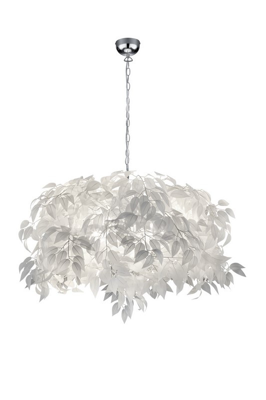Żyrandol LEAVY srebrno-biały 4xE14x28W wym:150x70x70cm IP20 RL