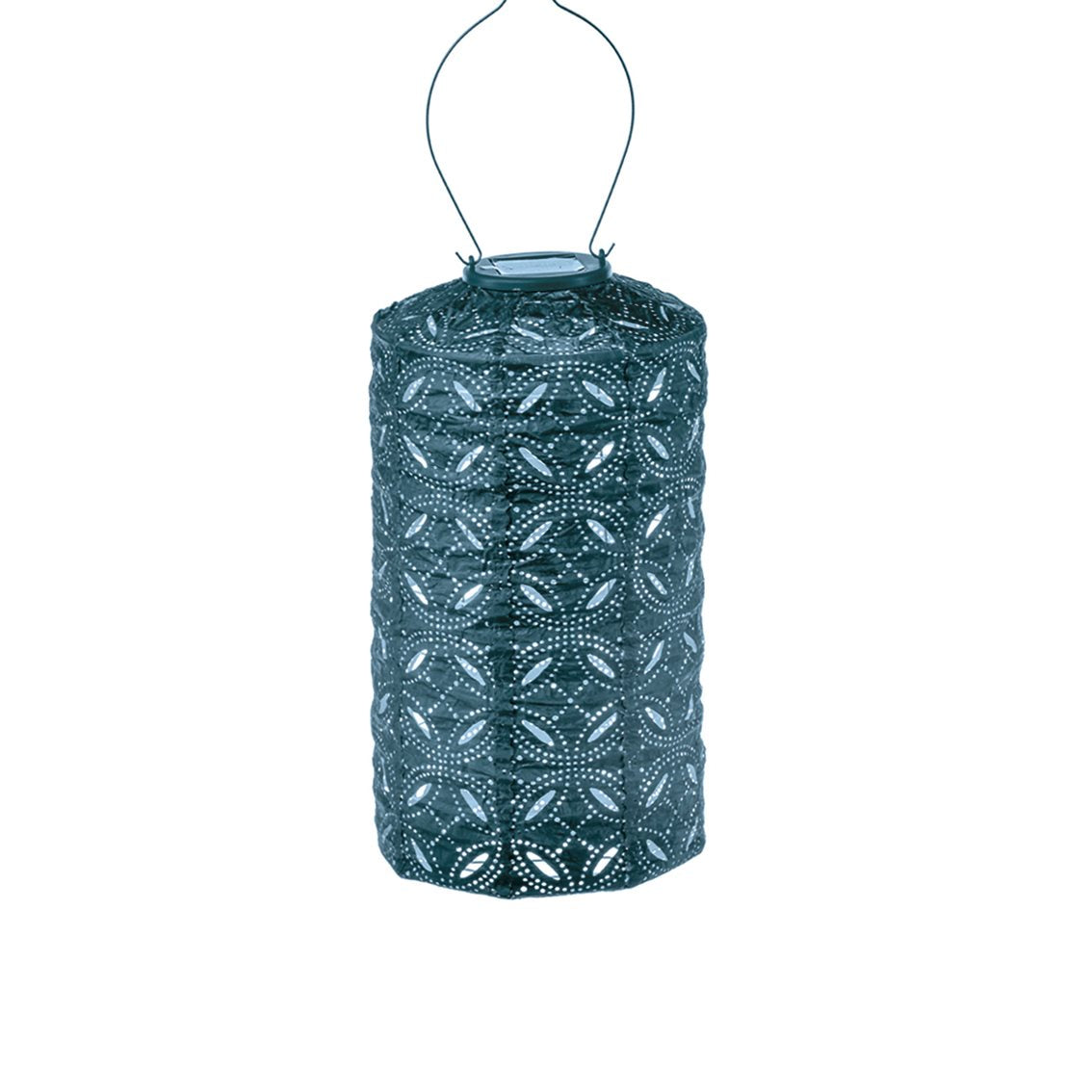 Lumiz solar lampion - mandela cylinder - 18 cm - petrol