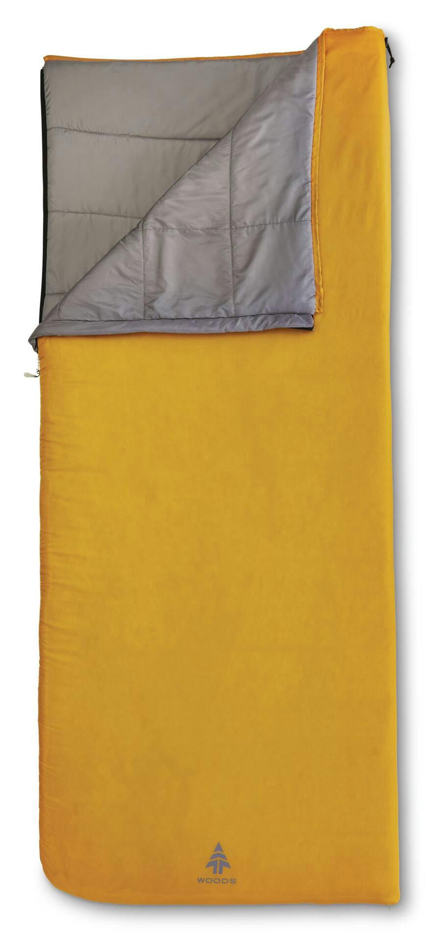 Woods Microlite Lightweight Insulated Mild Weather Sleeping Bag w/ Compression Sack, 10°C
