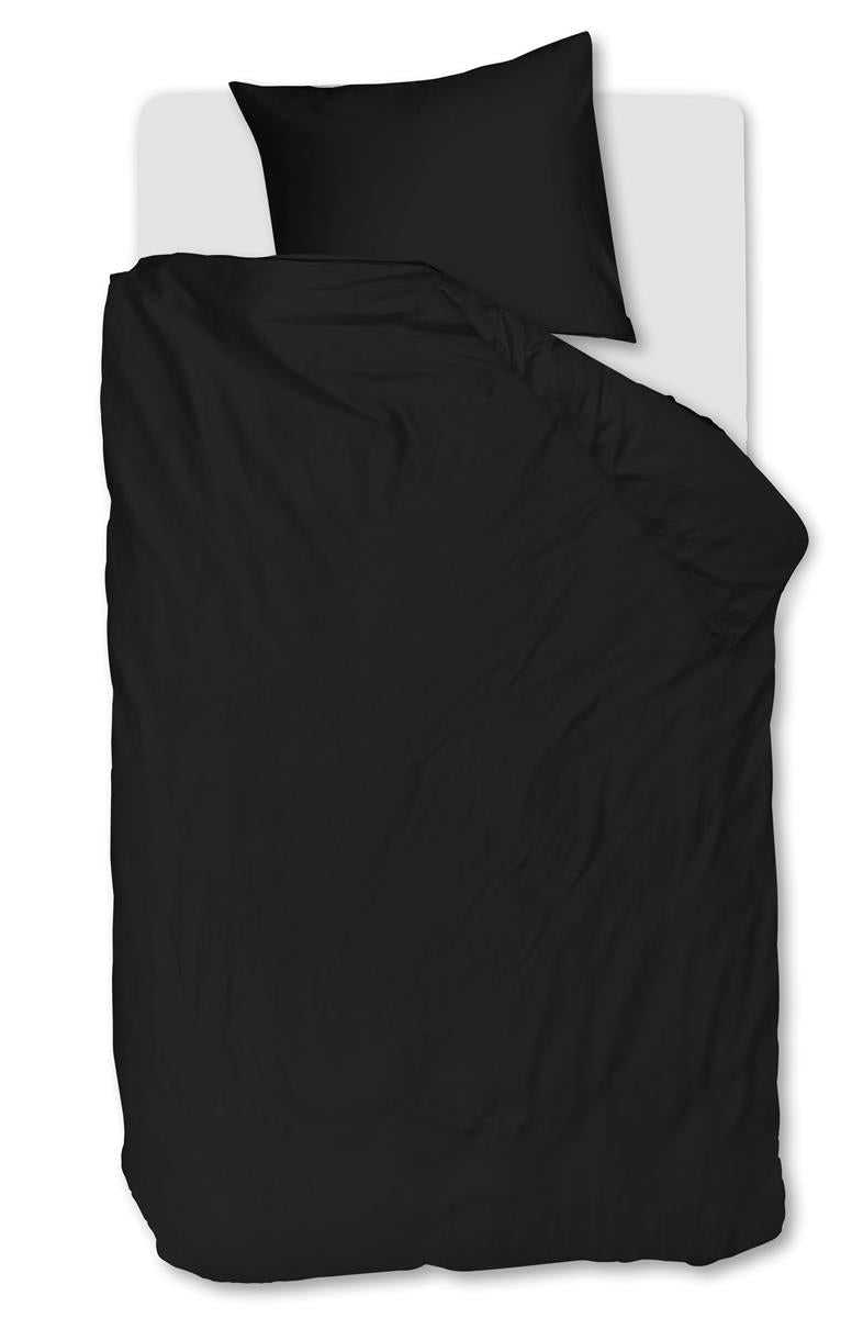 Beddinghouse Change dekbedovertrek - Effen - Eenpersoons - 140x200/220 - Black