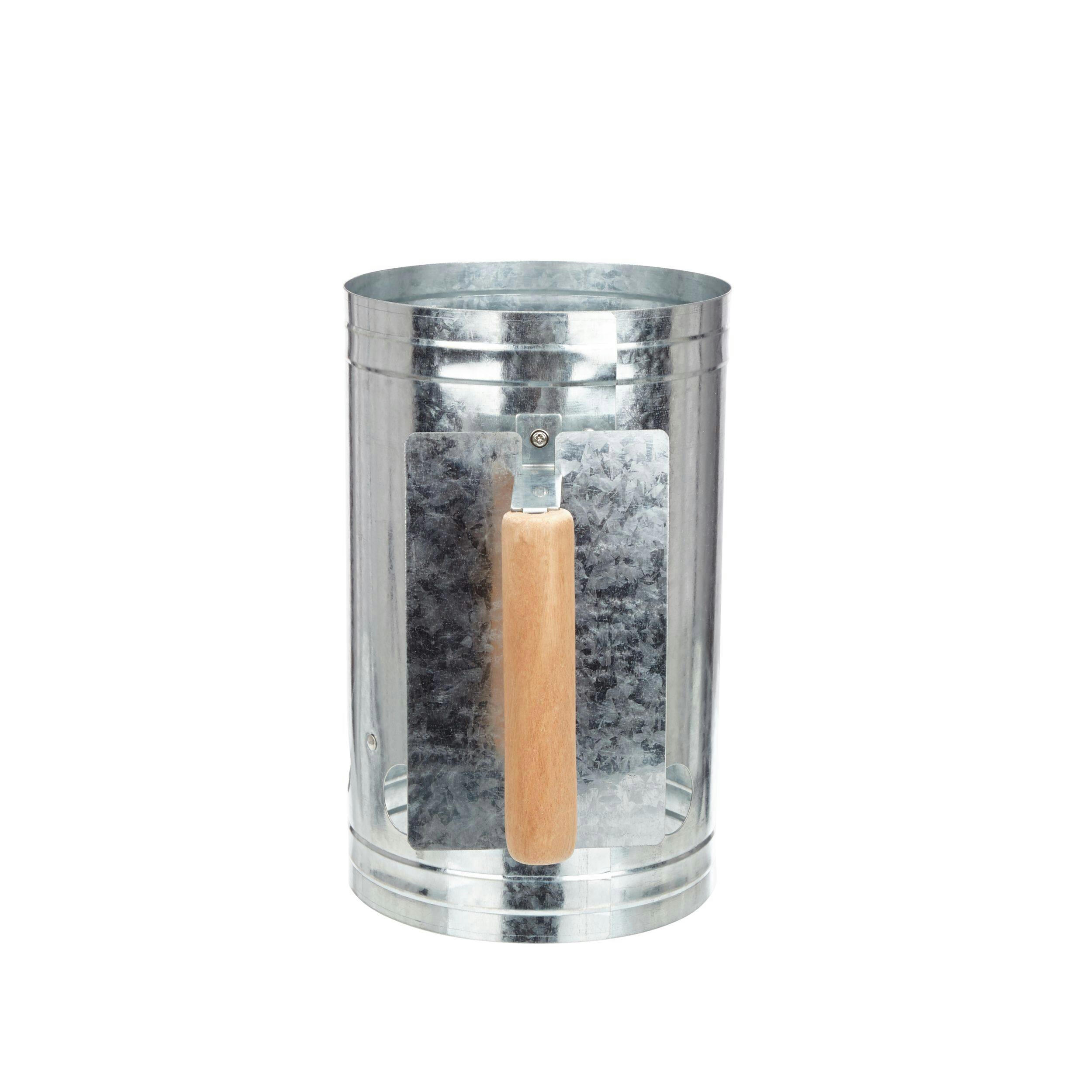 MASTER Chef Steel Chimney Style Charcoal Firestarter with Wooden Handle For BBQ & Grill