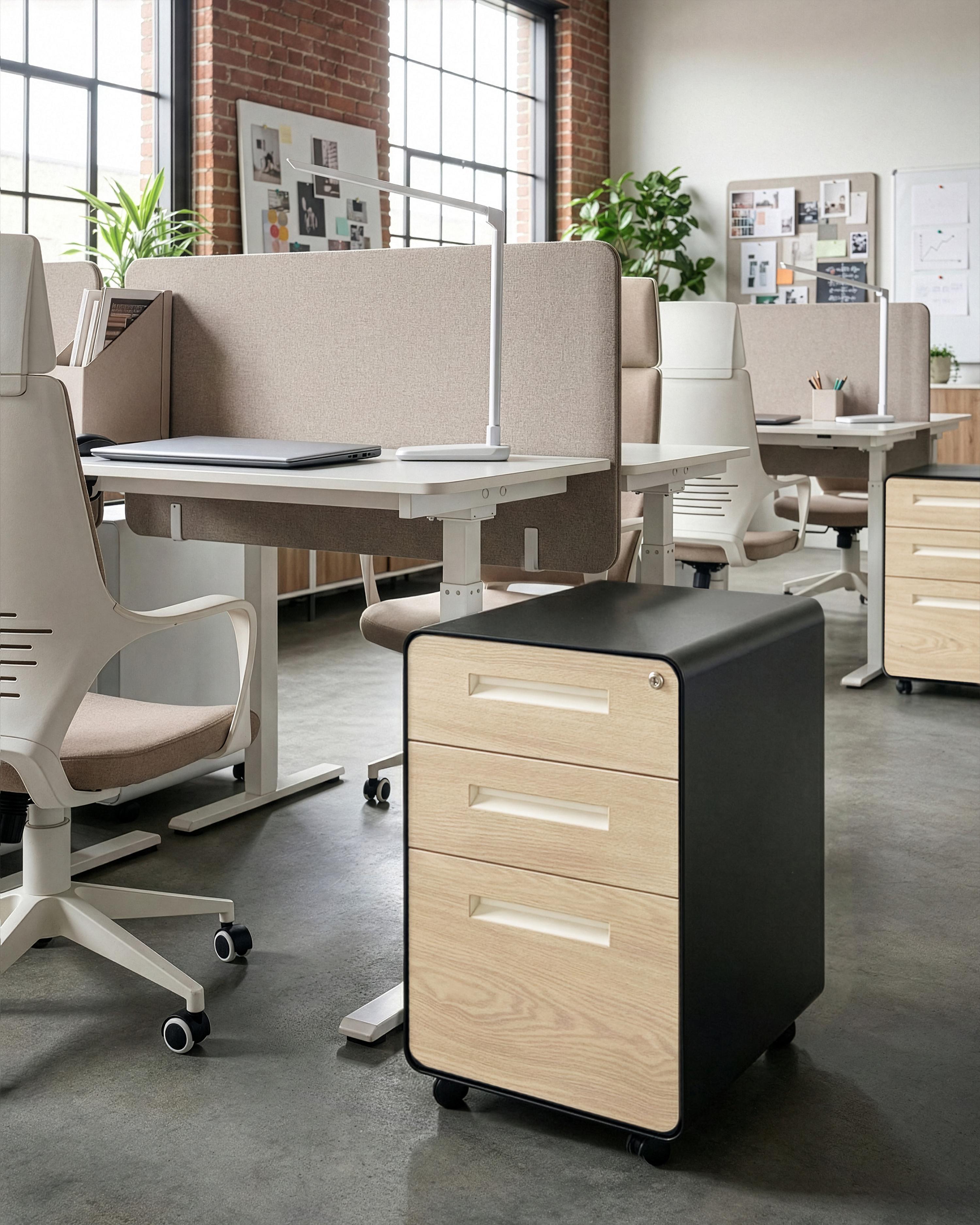 Storage Unit LARCO Black/ Light Brown