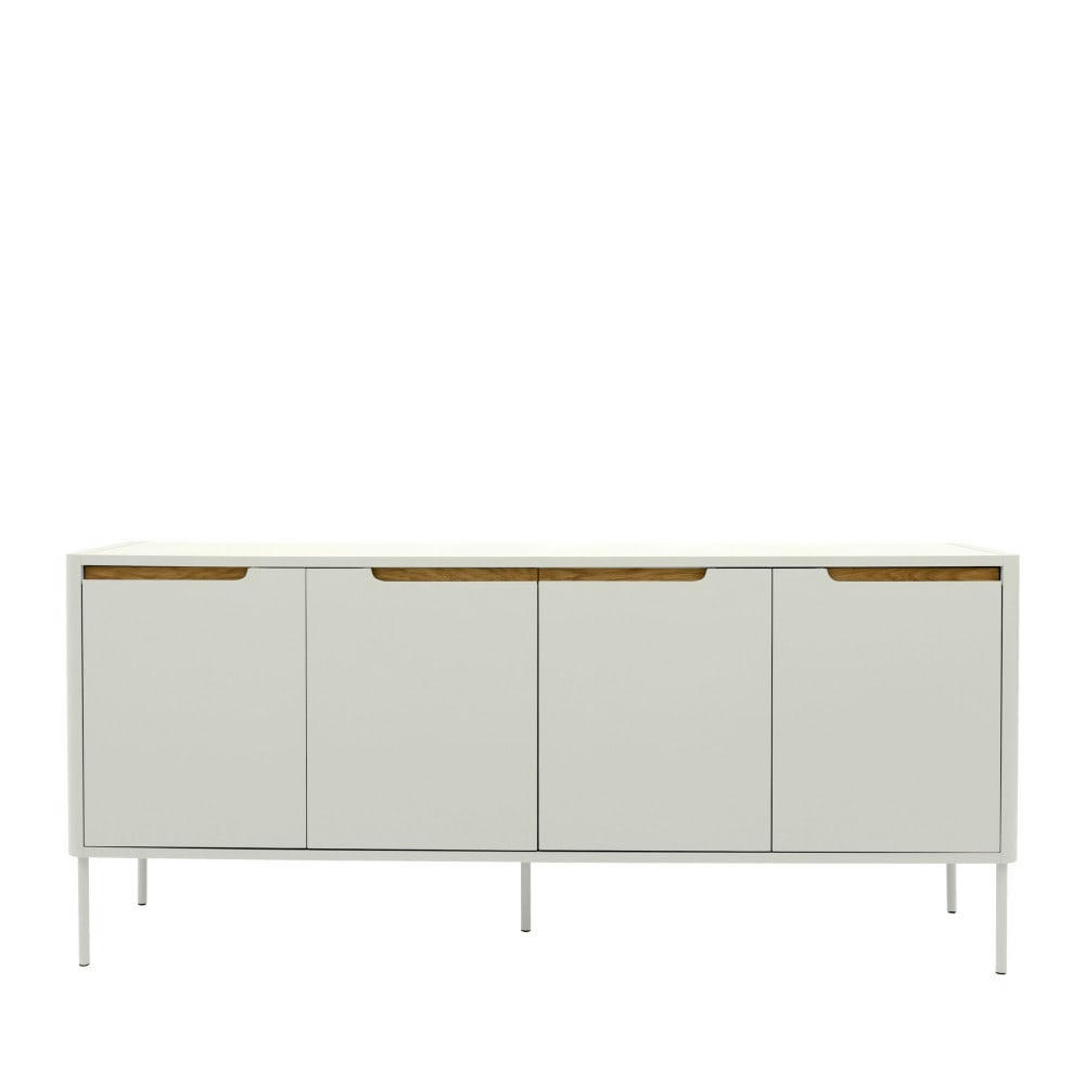 SWITCH - Buffet en bois 4 portes L173cm blanc