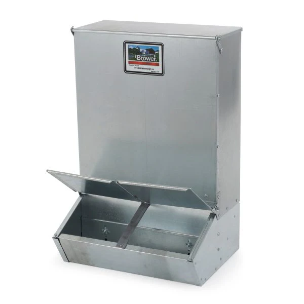 2 Door Hog Supplement Feeder for Livestock, 3.7 Bushels, Feeds 8 Hogs